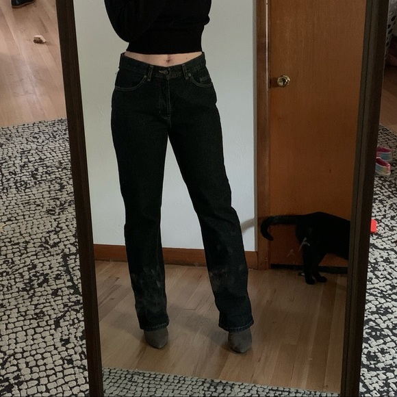 Gap boot cut straight leg dark wash jeans - Picture 5 of 8